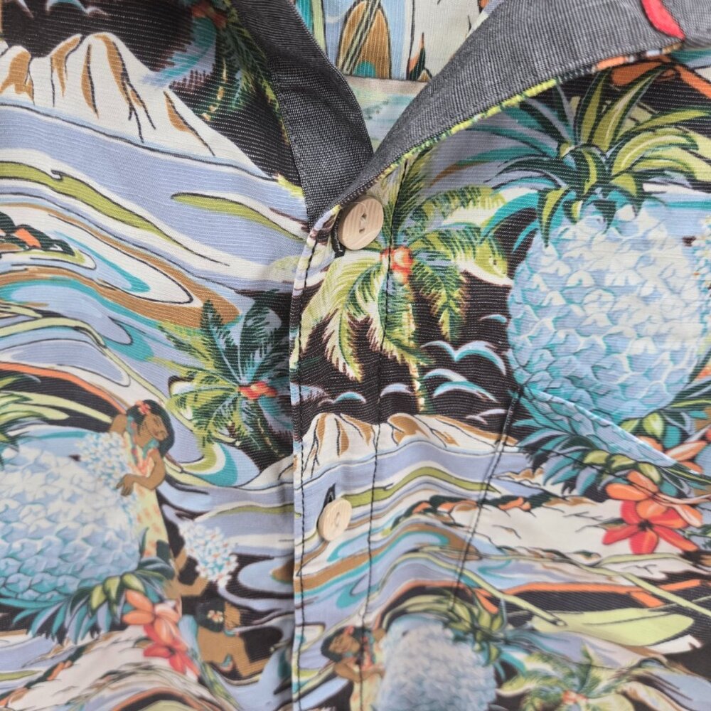 Tommy Bahama Coconut Point Button Down Aloha Tiki Shirt Size Large - Picture 6 of 13